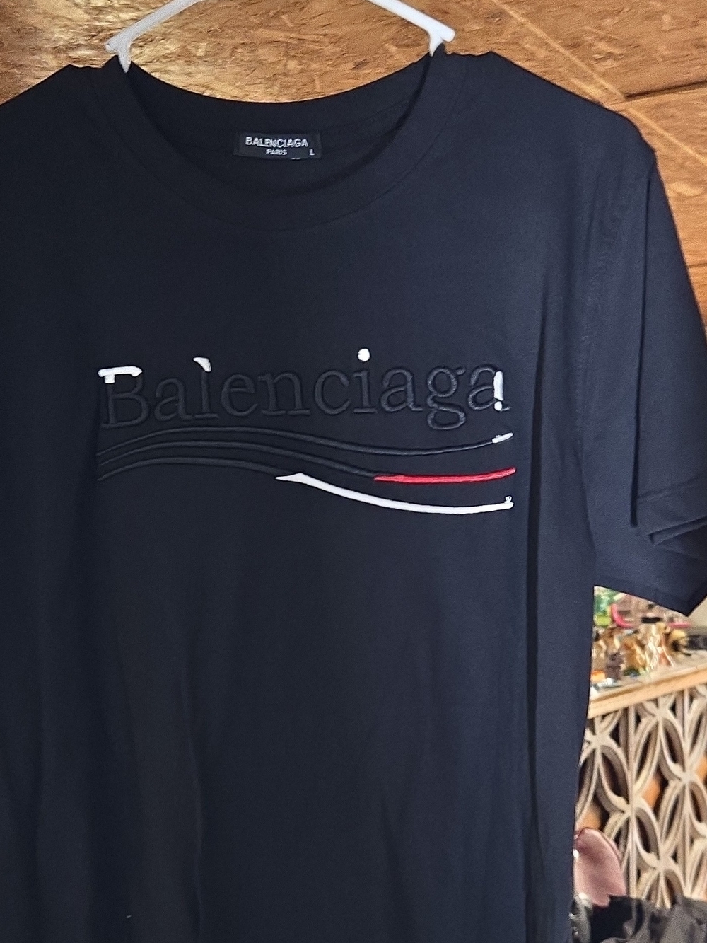 Balenciaga Political Campaign Logo T-Shirt Black